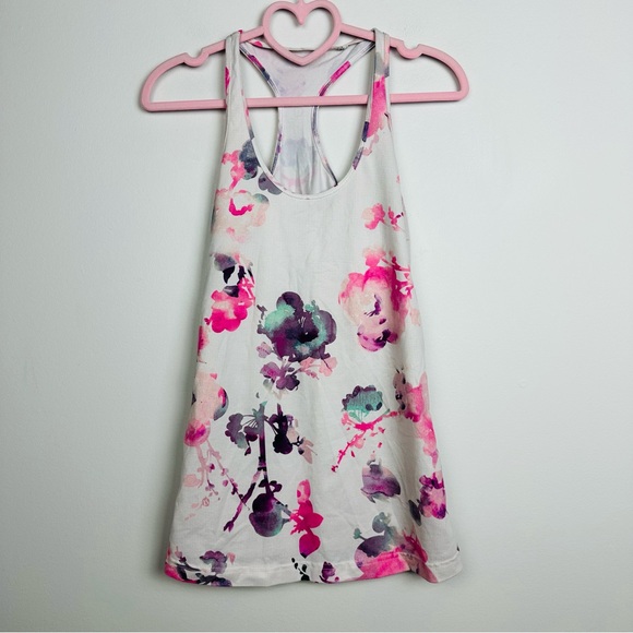lululemon athletica Every Yogi Floral Tank Top Pink and Purple - Picture 1 of 6